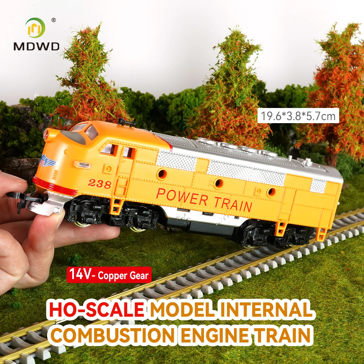 HO 1:87 scale cast iron locomotive simulation model, American retro FP7 series diesel locomotive, home decoration collectible