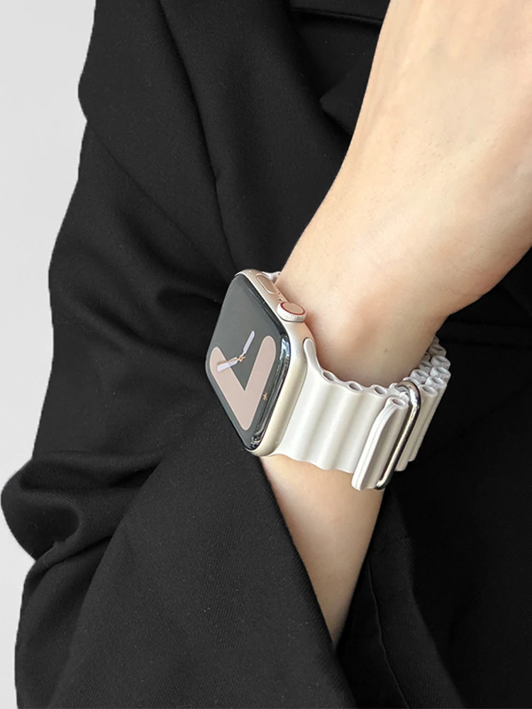 Ocean strap For Apple Watch Ultra 3 2 49mm 45mm 41mm 44mm 42-46mm Silicone Bracelet Wrist iWatch Band series 11 10 9 8 7 6 5 SE