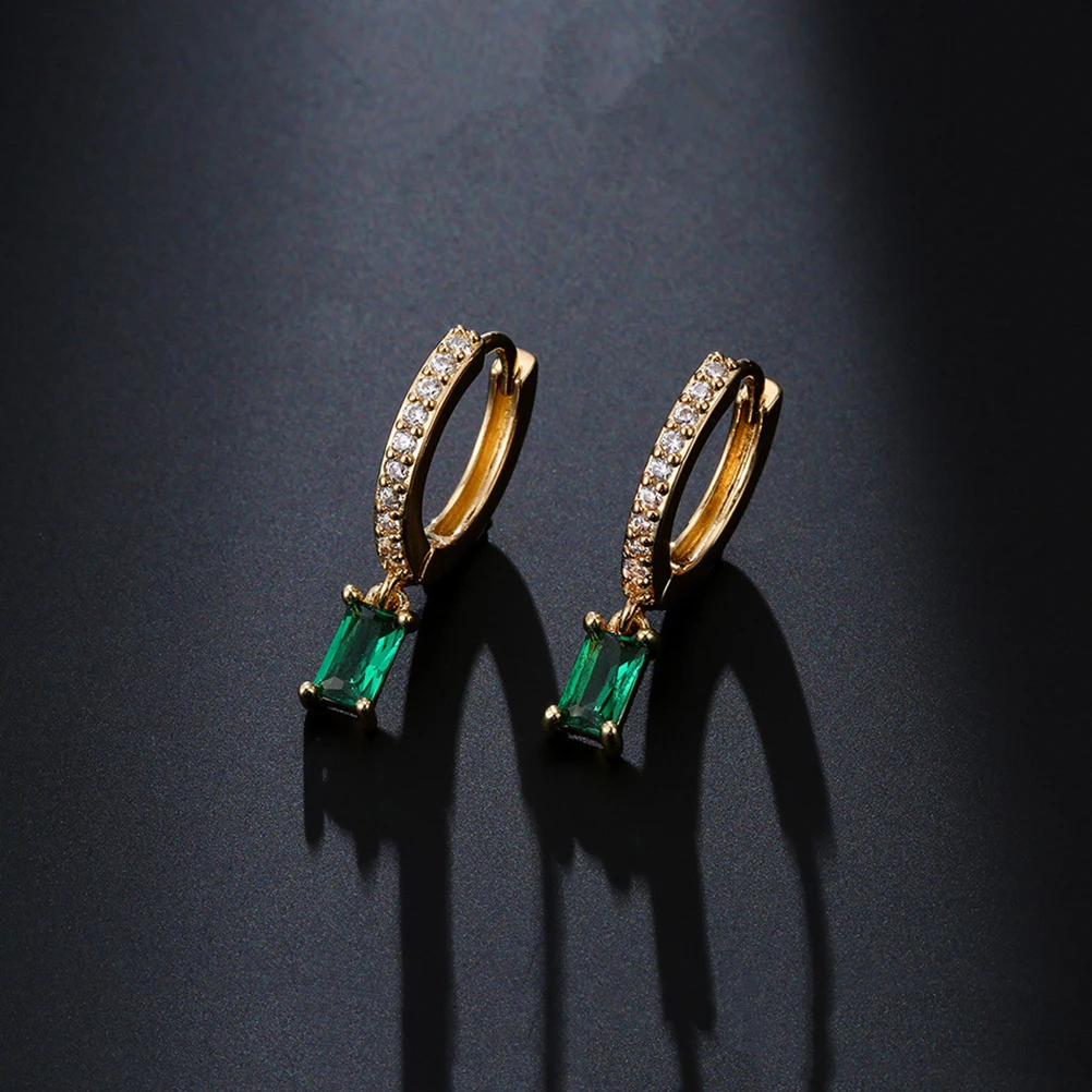

5pcs Set Animal Hoop For Women Rhinestone Studs Small Hoop Pierced Earrings Green Earrings Ear Jewelry Earring Sets Elegant