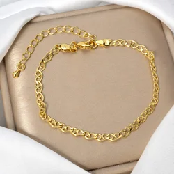 7Mm Cuban Link Chain Italian 750 Waterproof 18K Gold Plated Punk Jewelry Diy Accessory Bracelet For Men And Women