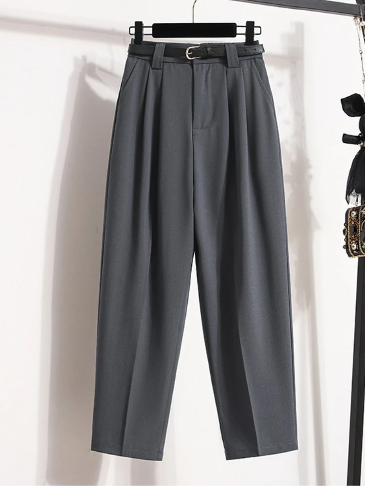 

Women Korean Style Casual Oversized Trousers Plus Size Pants For Women 2025 New Arrivals High Waist Straight Suit Pants