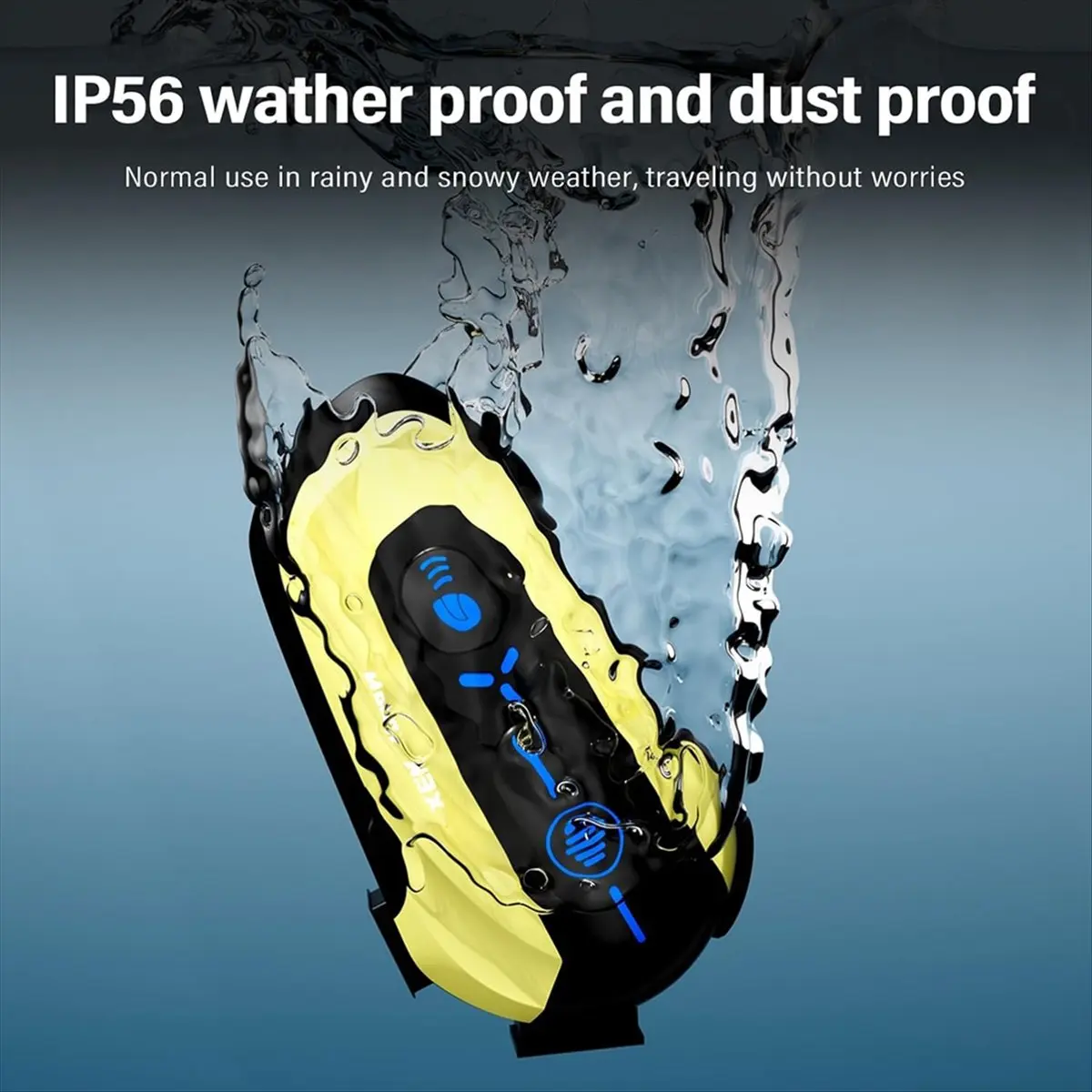 SWXF Capacete de motocicleta Bluetooth fone de ouvido 300M interfone com cancelamento de ruído alto-falantes para capacete microfone macio/duro IP65 à prova d'água