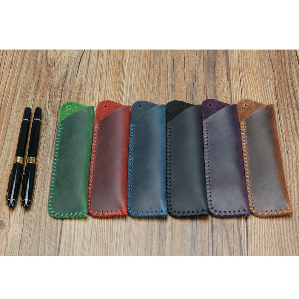 

Personality Pen Cover Vintage Pen Case Holder Pouch Protective Pen Bag for Home School Office (Blue)