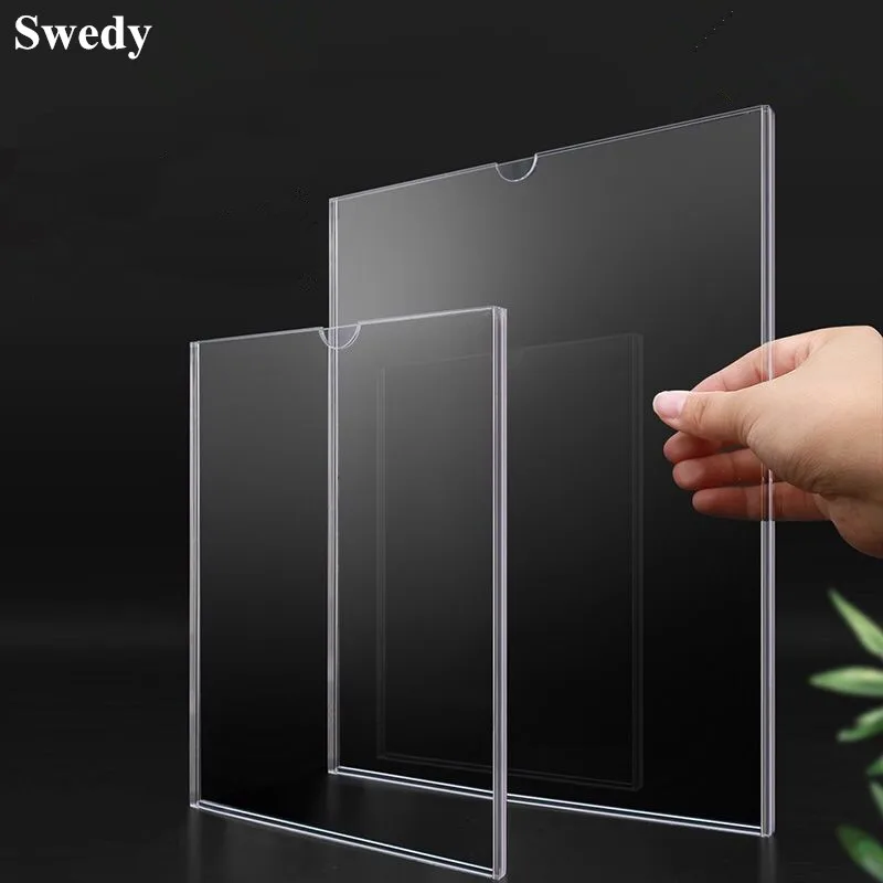 

5 Pieces A5 150x210mm Wall Mount Acrylic Sign Holder Menu Paper Price Listing Picture Photo Poster Flyer Document Frame