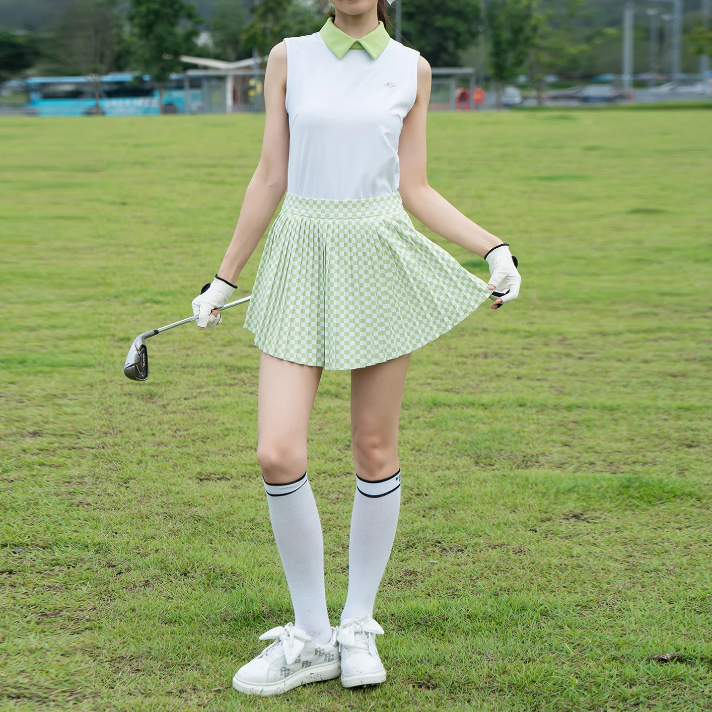 Summer Women's Golf Skirt Quick-Dry Breathable Outdoor Sports Tennis Pleated Skirt for Ladies