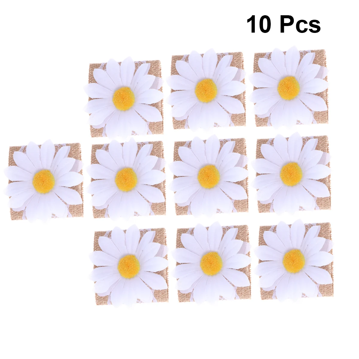 

10 Pcs Thanksgiving Napkin Ring Wedding Decor Dinner Sunflower Rings Banquet Holder