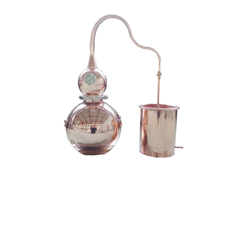 Micro Moonshine Di-stil-le-ry Equipo Pot Still D-is-til-lation Cobre Alembic Cebolla Casco Todavía Whisky Vino Hacer