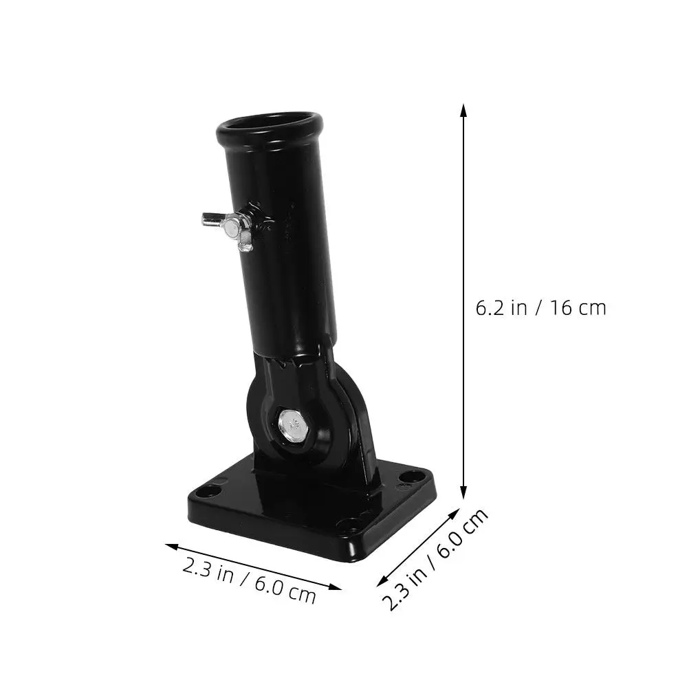 2Pcs Wall Mounted Flagpole Bracket Adjustable Angle Flag Holder Metal Stand for Outdoor Garden Porch Flag Pole Holder Mount