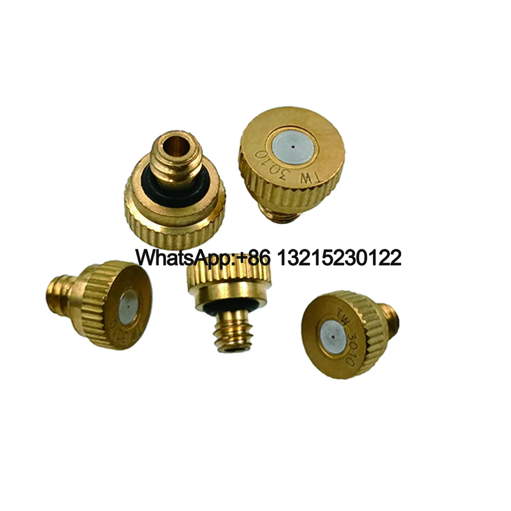 Brass Misting Nozzle 0.1-0.8mm Orifice Threaded 10/24