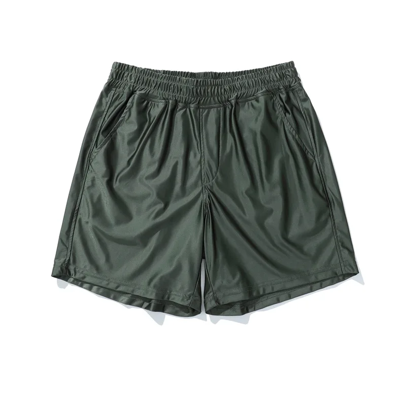 Men Solid Color Silky Satin Loungewear Shorts Soft Pajama Sleepwear Bottoms Casual Home Indoor Short Pants