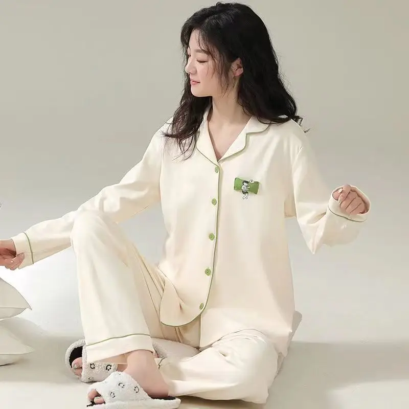 

Милый мультяшный комплект для отдыха, халат и брюки больших размеров для женщин | Дом и верхняя одежда