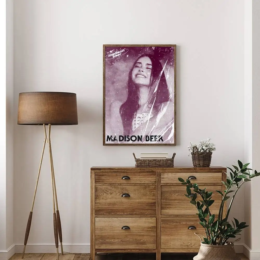 1 قطعة المغني م-مديسون البيرة المشارك ذاتية اللصق الفن ورق مقاوم للماء ملصق مقهى بار غرفة جدار ديكور #5