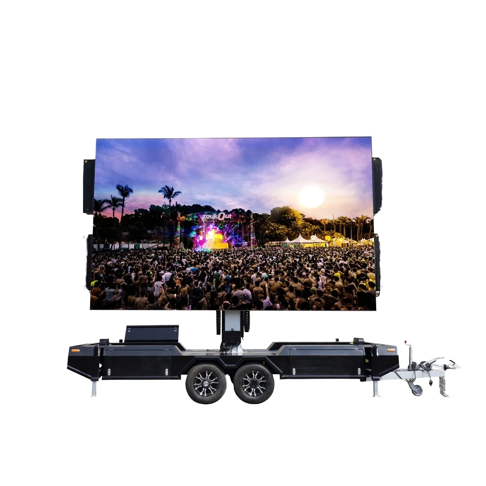 2025 JCT MBD-21S-Platform P3.91 Mobile LED Trailer Outdoor Billboard Advertising Vehicle 5000cd/m Brightness Shopping Mall