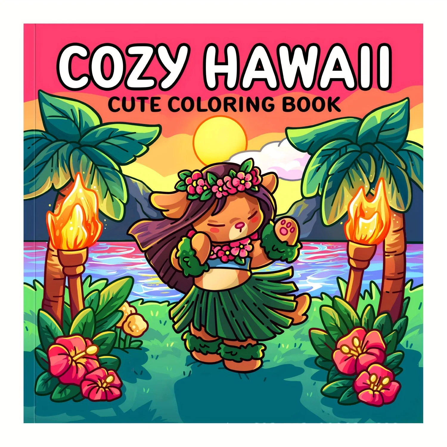 Hot Selling New Adult Coloring Book Hawaiian Style Coloring Book High-value Coloring Book Trend Exquisite Pictures