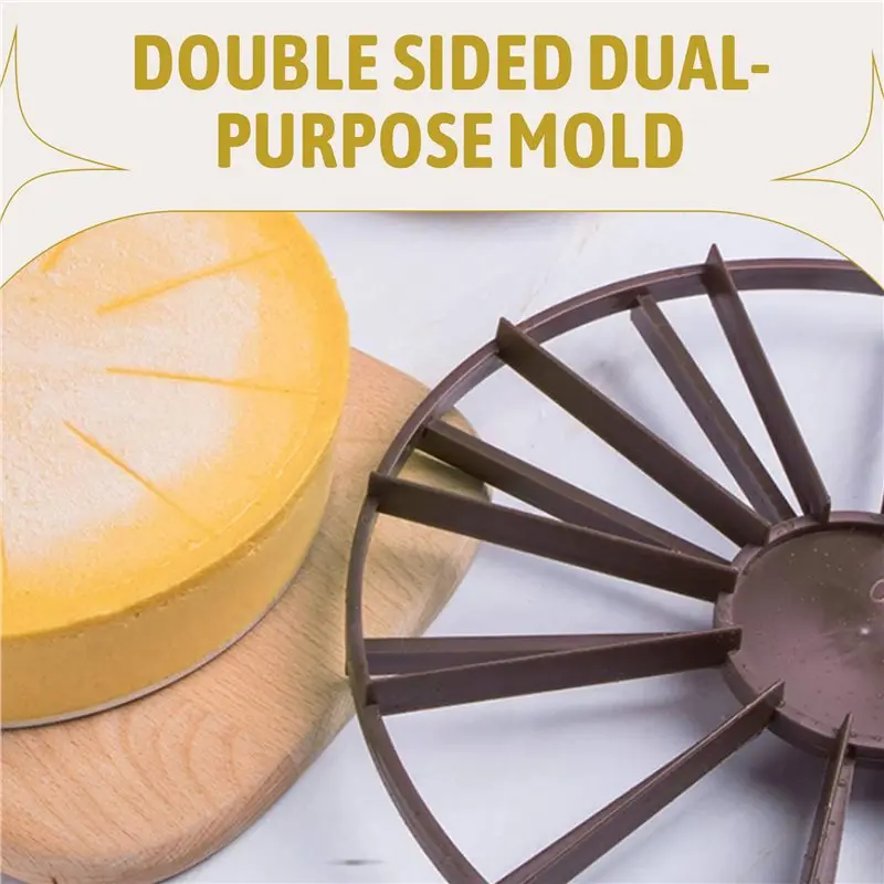 ABRW-Cake Slicer, Cake Divider Cake Portion Marker Round 10/12 Piece Bread Cake Cutter Equal Portion Cutter Slice Marker