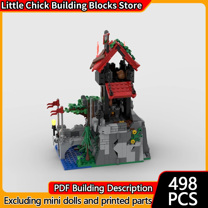 

Средневековый замок, модель MOC, строительные кирпичи, маленькая древняя крепость, модульная технология, детские праздничные подарки, сборные игрушки, костюм