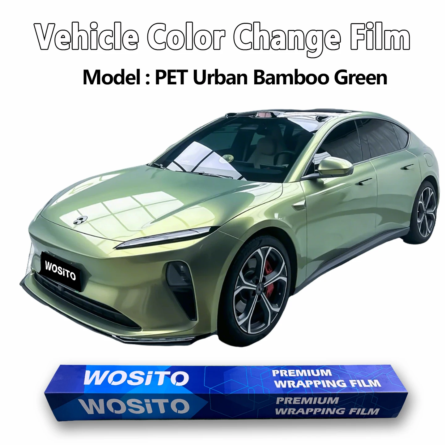 PET Dream Turquoise Groene Vinyl Wrap Glansrijke Kleurverschuivende Folie Air Release Systeem voor Autostyling Groothandelsrol