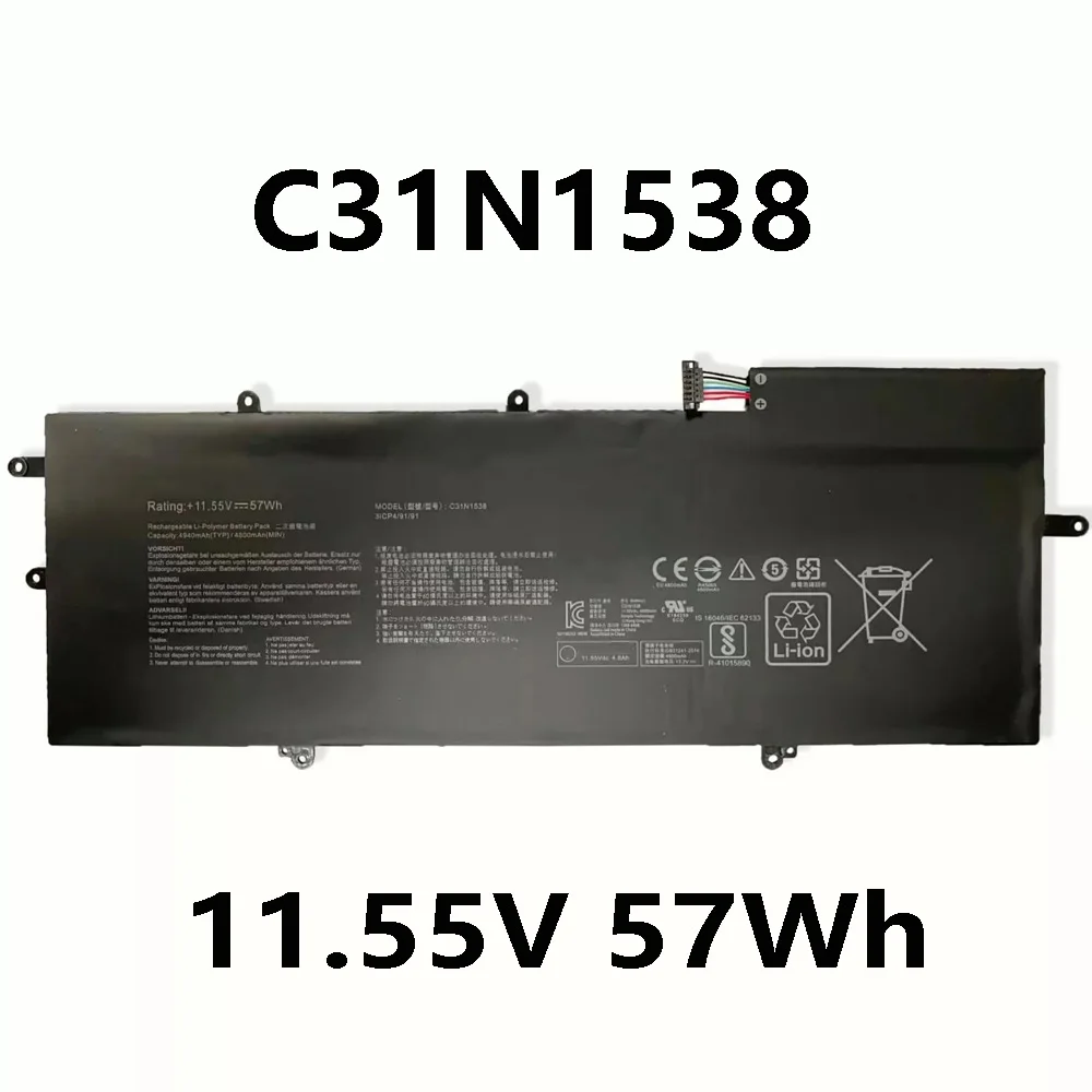 C31N1538 11.55V 57Wh Laptop Battery for Asus ZenBook Flip Q324UA UX360UA UX360UAK C31Pq9H 0B200-02080000