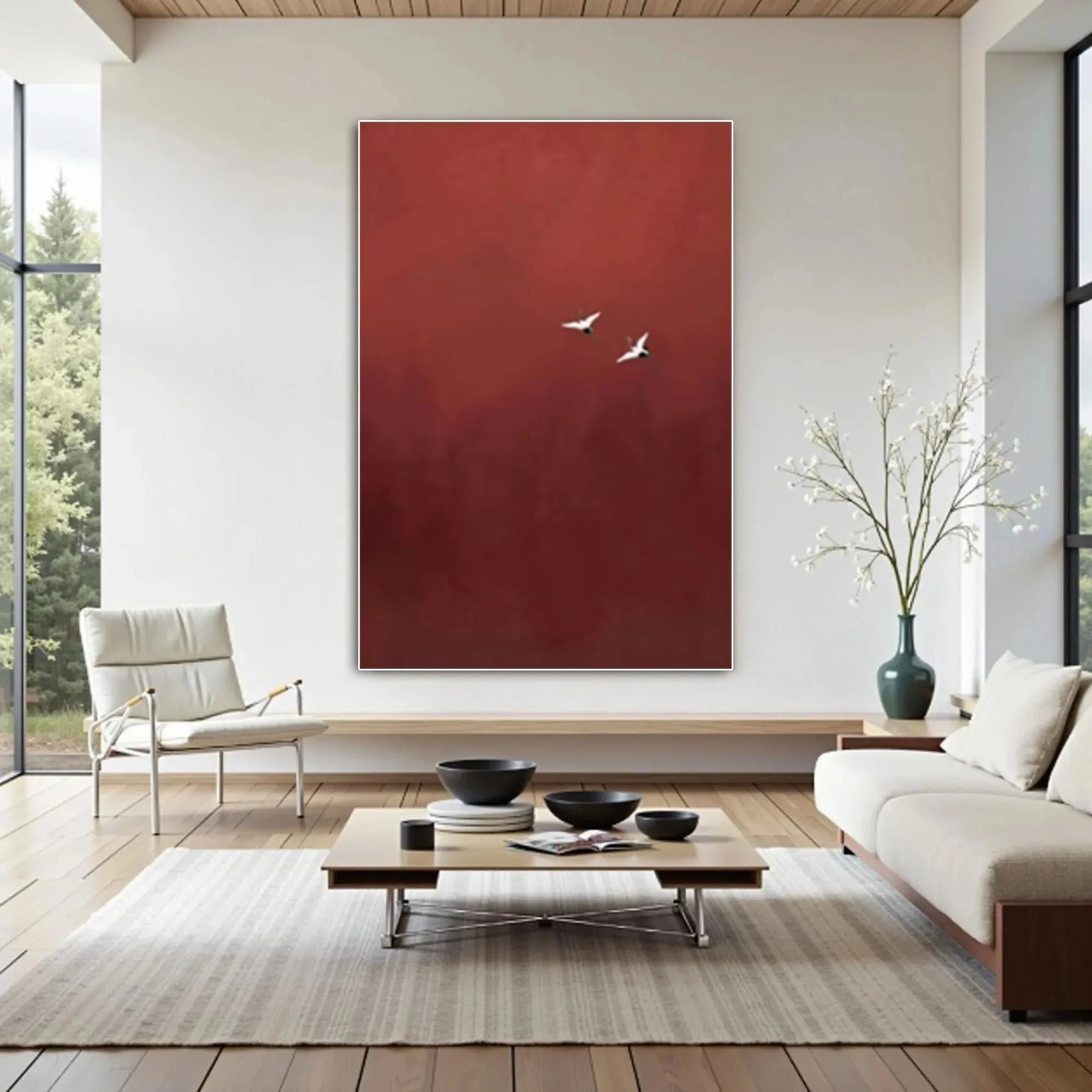 Thick Texture Oil Painting Handmade Blue White Wall Art Pictures Modern Canvas Art Living Room Bedroom Decoration Wall Paintings