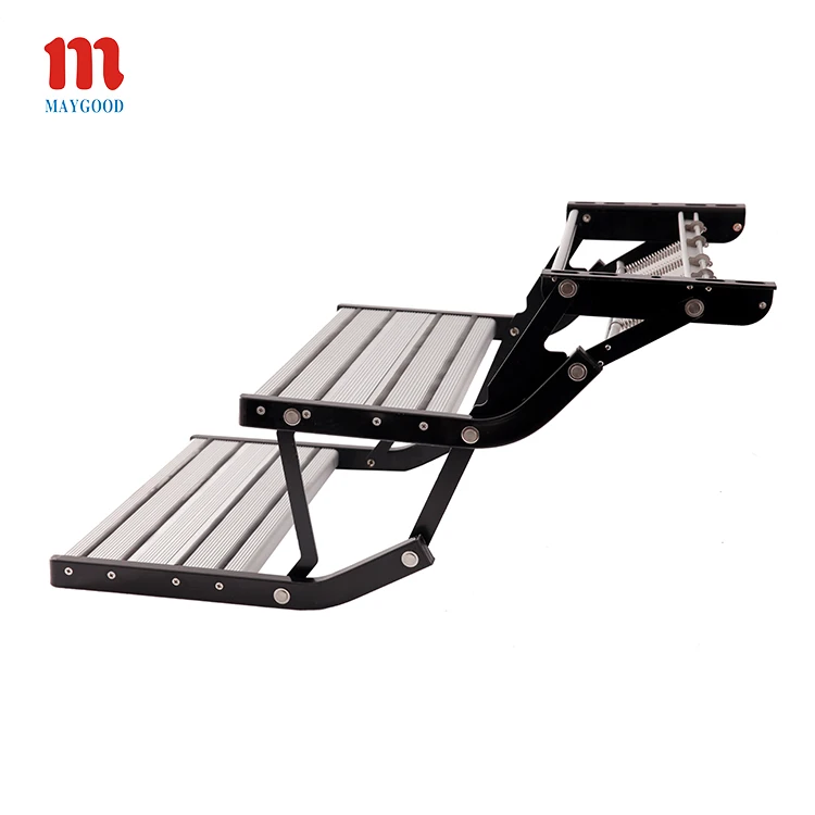 Camper Van Accessories 550x230mm Aluminum RV Folding Ladder Steps Double Layer Entry Step