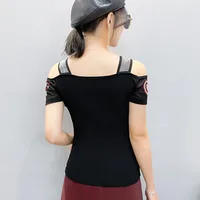 Haute qualité femmes à manches courtes maille t-shirts vêtements de luxe amour coeur brillant diamants été T-Shirt femme Streetwear hauts à la mode 2