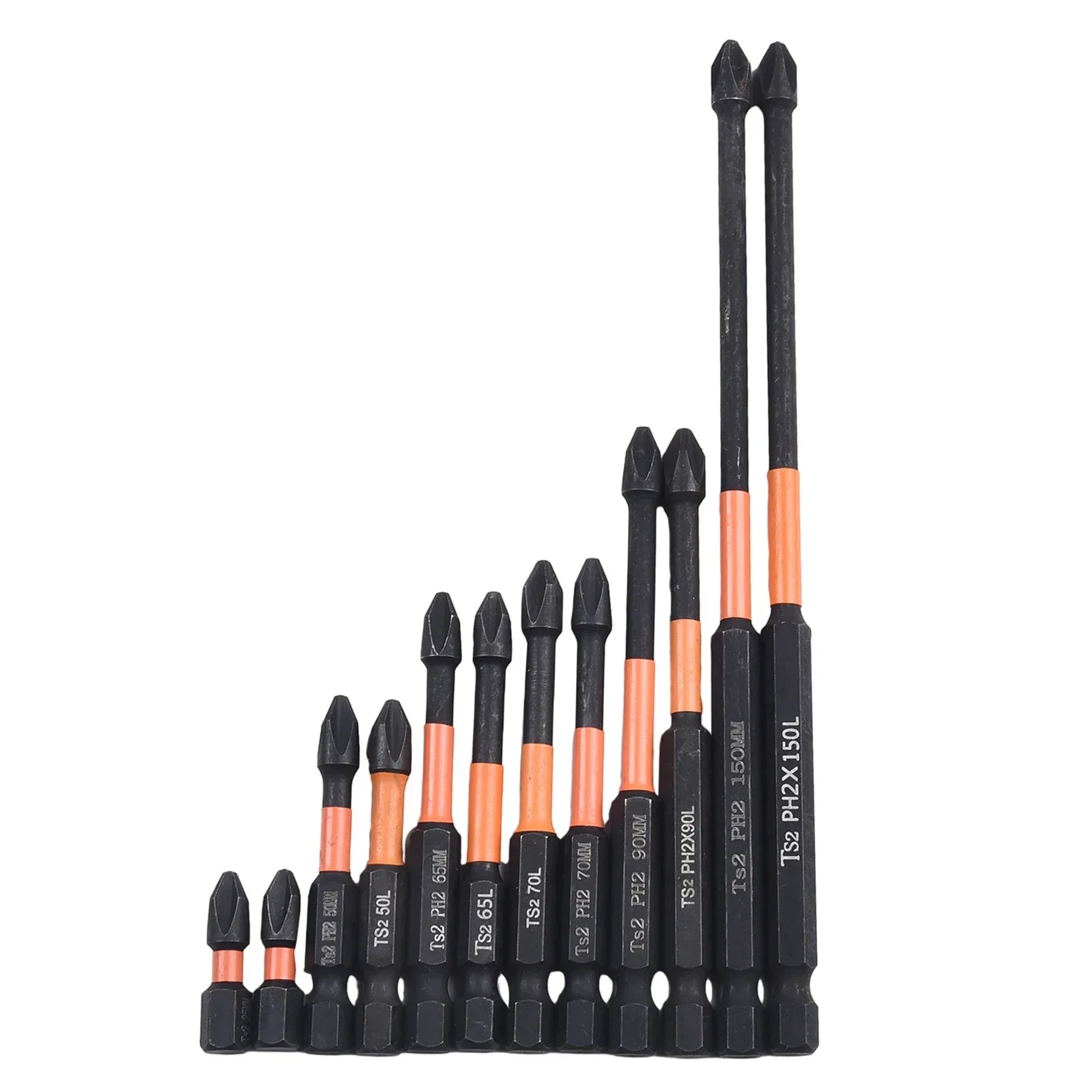 

12pcs PH2 Cross Screwdrivers Bit Set Magnetic Batch Head Drill Bit Alloy Steel Non-Slip Screwdriver Bits Hand Tools 25-150mm