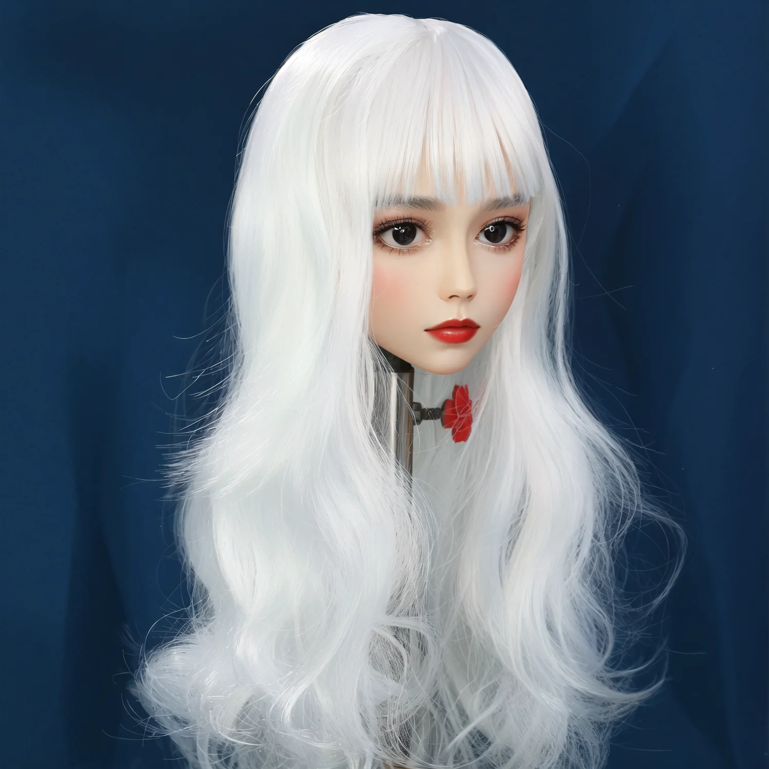 Novo modelo de cabeça de boneca feminina, material TPE, peruca branca, namorada perfeita, textura macia, companhia noturna, peça de mesa, brinquedo adulto