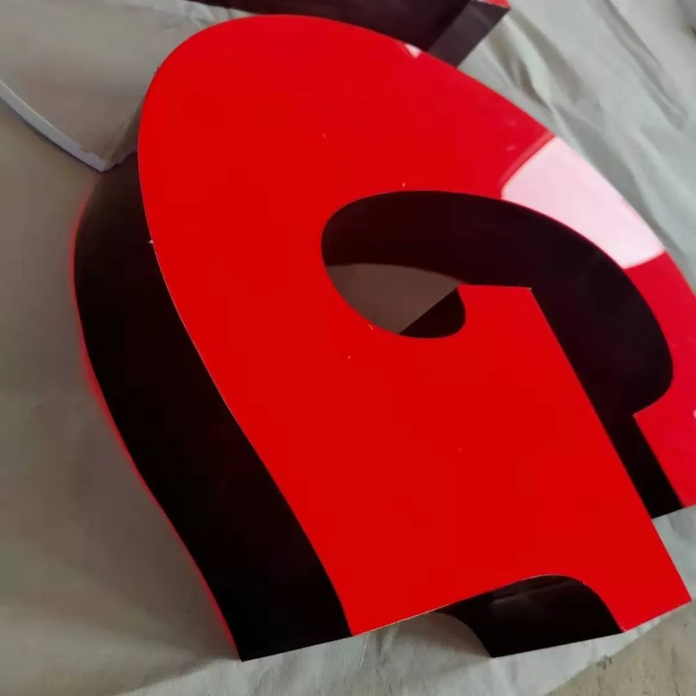 Custom Outdoor 3D Acrylic Facelit Channel Letters, Illuminated Business Name Sign Rimless Frontlit Shop Sign LED Company Logo