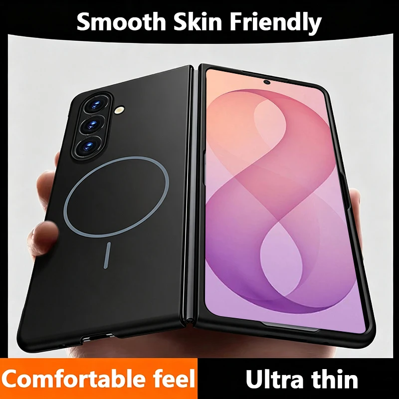 Ultrathin Liquid Gentle Feel Case For Samsung Galaxy Z Fold 8 Ultra 7 6 5 4 Skin Friendly Magnetic Shockproof Matte Hard Cover