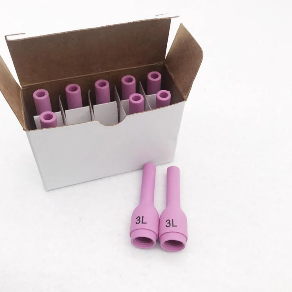 

10Pcs Ceramic Nozzle Long Design Low Burn Loss Argon Arc Welding Parts Suitable for Wp-9 20 25 Torch Ceramic Nozzle