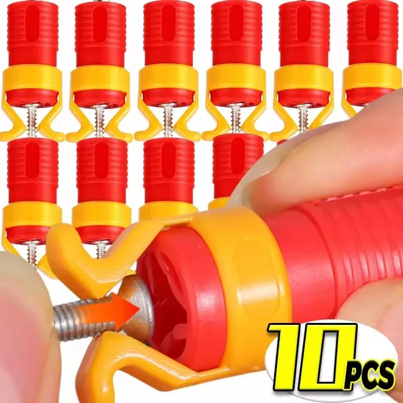 Juego de 1/10 piezas de abrazaderas de fijación de tornillos, soporte universal de plástico para puntas de tornillo, manguito de fijación, herramienta de taladro para carpintería, accesorios para destornilladores