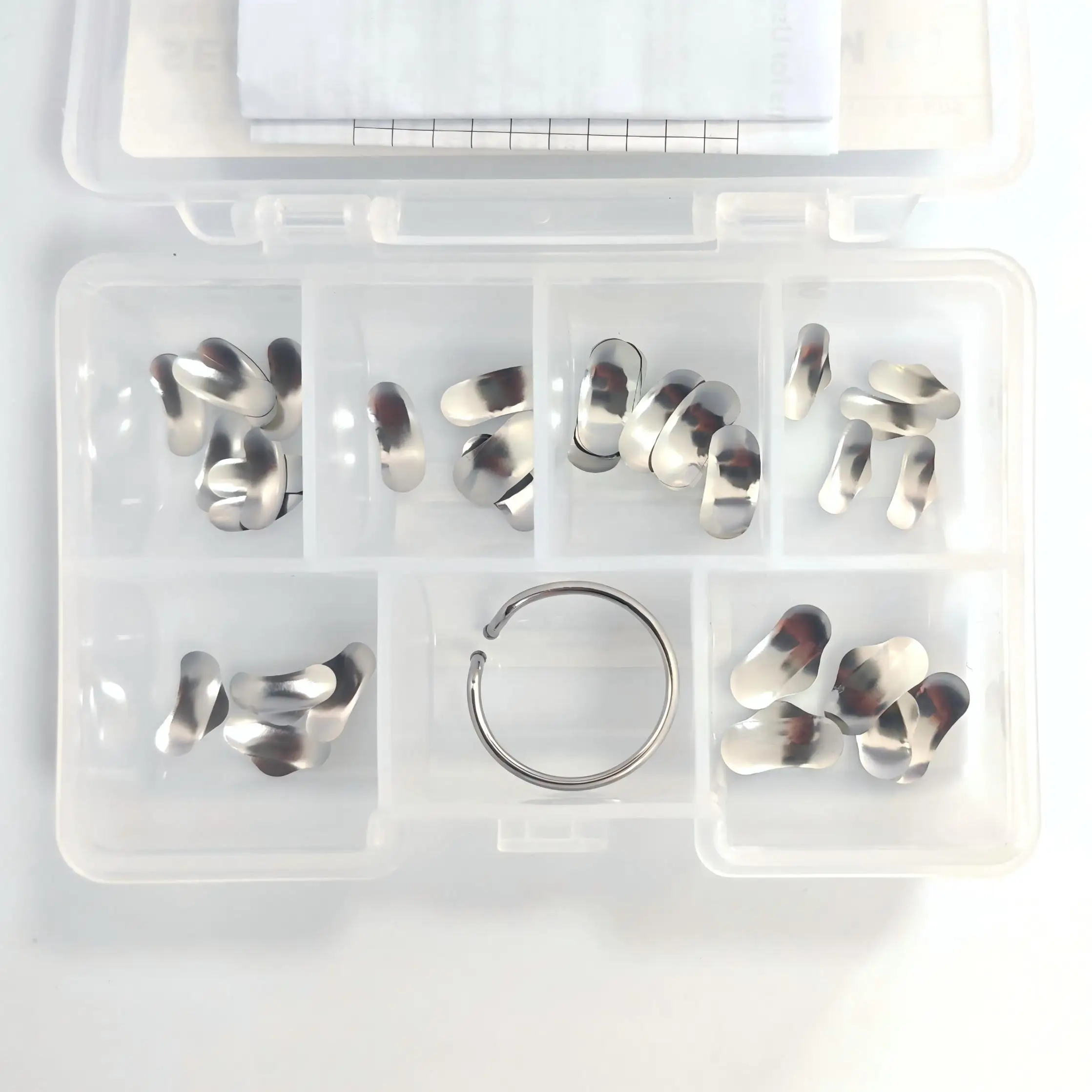 Dental Sectional Matrix System Set 50PCS Matrix Bands Separating Clamp Ring for Class II Composite Restoration Dentist Tools