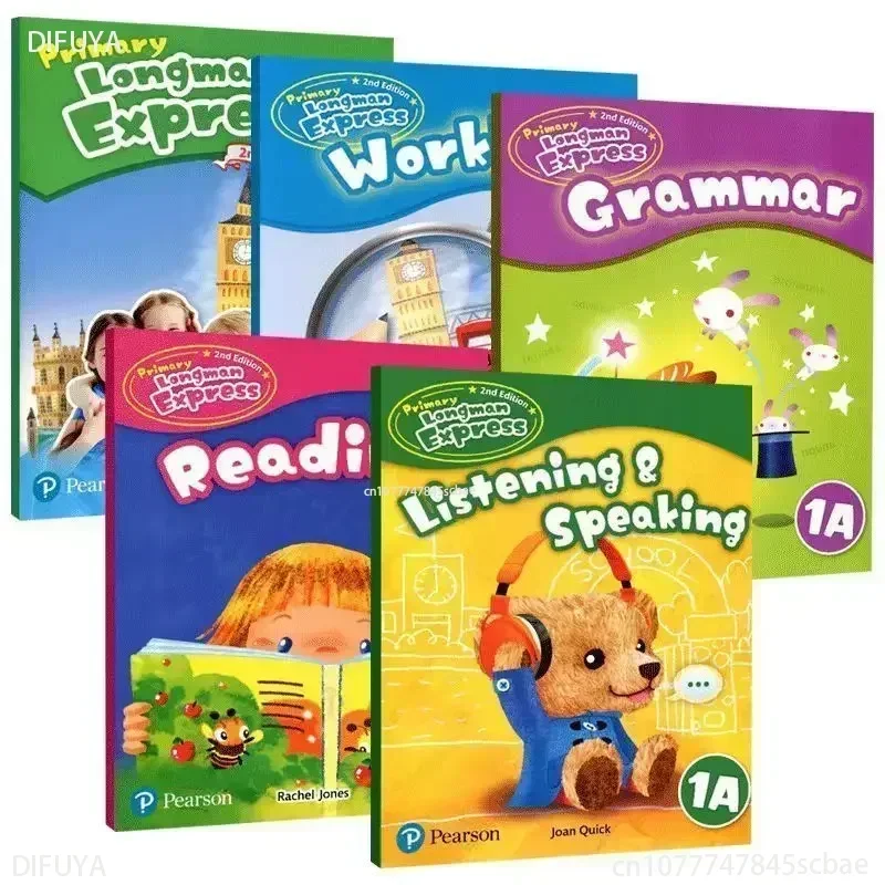 Libro book Books OfPrimary Longman Express 1A-6B Textbook +4 Workbooks Send Audio Books For Kids In Englishlibro