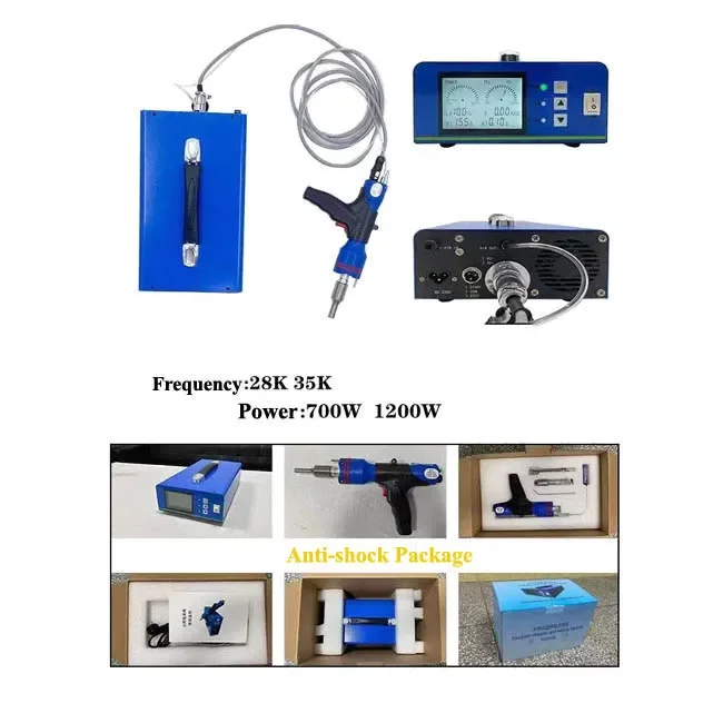 ポータブル超音波溶接機,プラスチック超音波溶接機,700w,1200w,28khz,35khz