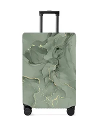 Grass Green Marble Travel Luggage Cover Elastic Baggage Cover For 18-32 Inch Suitcase Case Dust Cover Travel Accessories