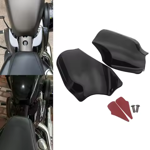Black Motorcycle Engine Heat Deflector Shields Cover For Harley Sportster Iron XL 883 1200 SuperLow Roadster Forty-Eight 2014-Up