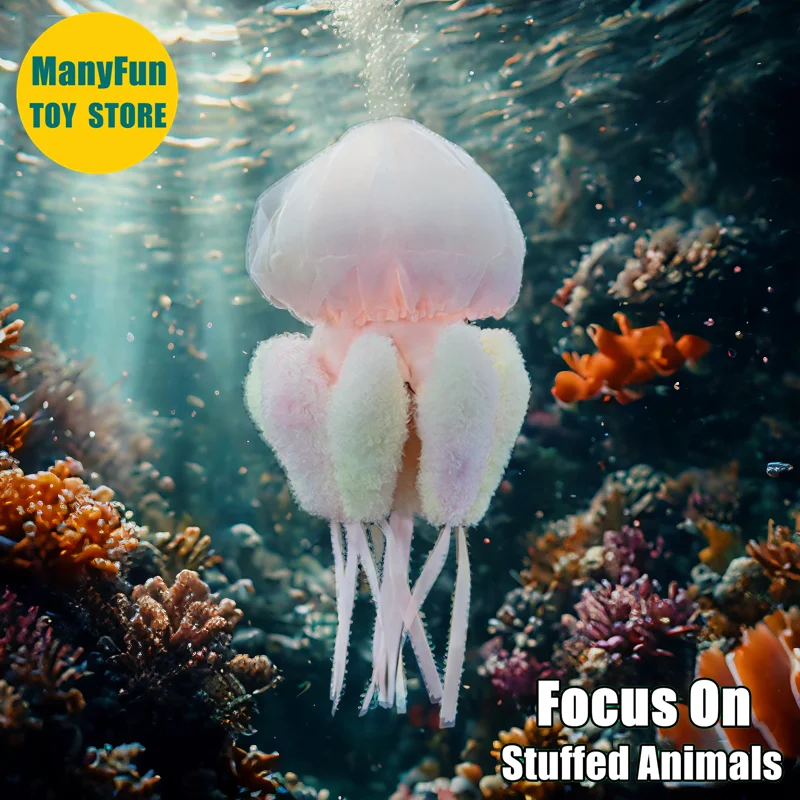 

Whip-lash Jellyfish Plush Toy Realistic Lion's Mane Jellyfish Plushie Lifelike Sea Jelly Stuffed Animal Jellies Simulation Doll