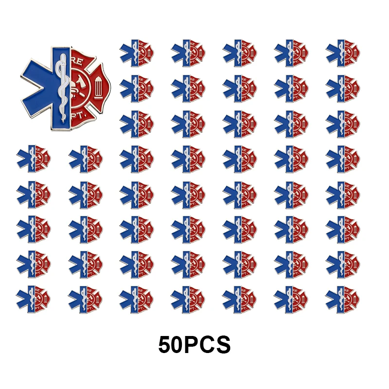 1-3-5-10-50-100pcs Emergency Medical Technician Badge Brooch Natinal Lapel Pins Flag Lapel Pins Country Flag Badge