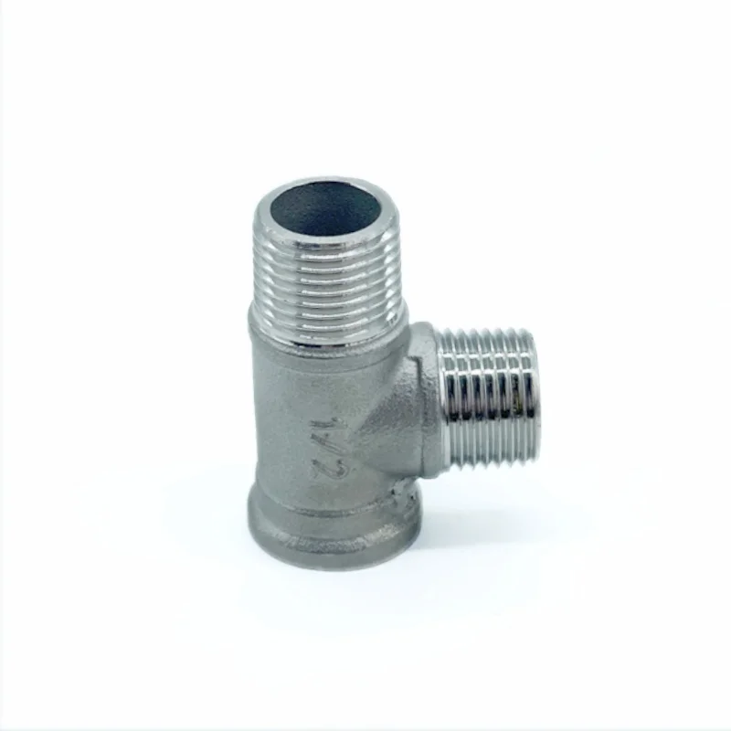 BSP male+male+Female Threaded 3 Way Tee T Pipe Fitting 1/4\