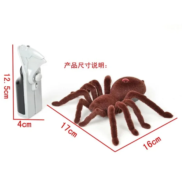 Remote Control Plush Spider Toys Horror Halloween Decoration Party Props Infrared Scary Outdoor Indoor Simulation Spider Toy