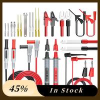 The New P1308D 25PCS Multimeter Silicone Test Lead Kit With Replaceable Needle Spanner Alligator Clip 4Mm Banana Plug