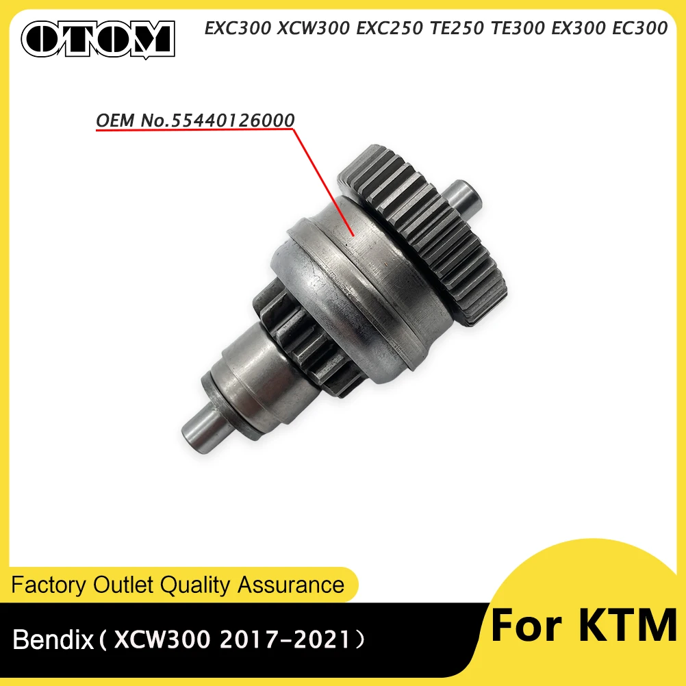 Motorcycle Starter Drive Bendix For KTM XC250 XCW300 XCW250 EXC200 EXC300 HUSQVARNA TE250 TX300 TE300 GASGAS EC EX300 2017-2021