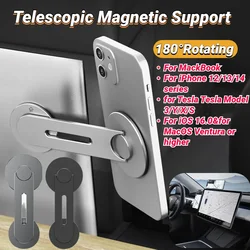 Magnetic Car Phone Holder for Tesla Model 3/Y/X/S for Magsafe IPhone 14 13 12 Metal Expansion Bracket Laptop Screen Side Mount