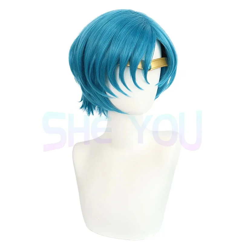 Anime Mizuno Ami Parrucca blu Sailor Mercury Parrucche Cosplay Copricapo Gioco di ruolo Costume cosplay di Halloween