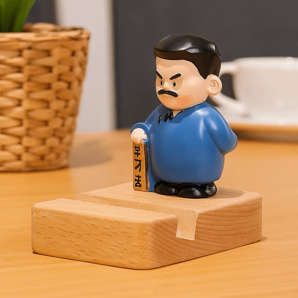 Resin Funny Doll Phone Stand Aesthetic Anti-slip Chinese Style Mobile Phone Holder Multi-functional DIY Crafts