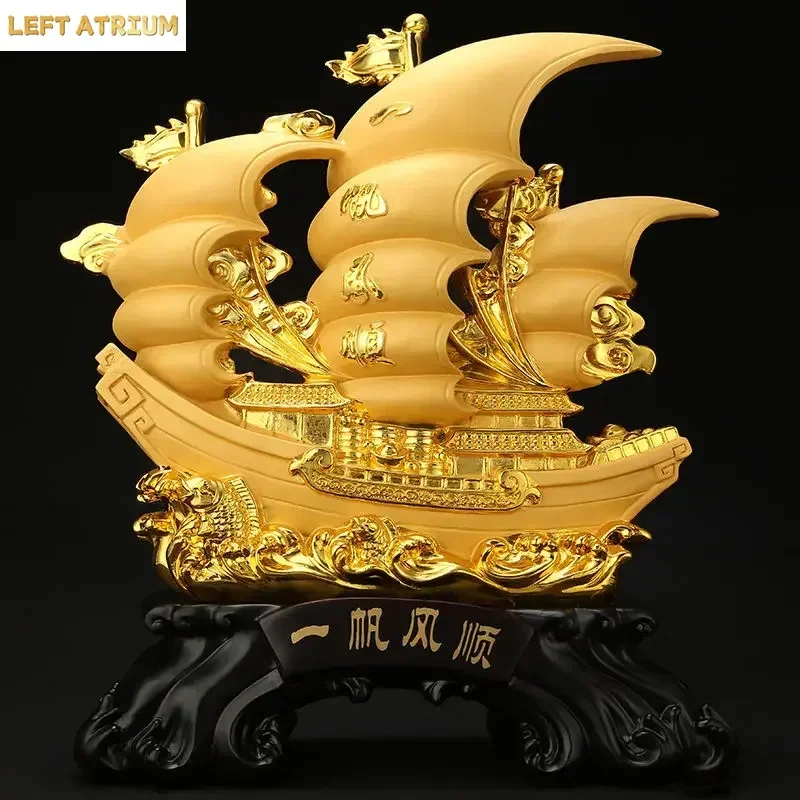

Smooth Sailing Sailboat Decoration Large Dragon Boat Housewarming Opening Gift Office Living Room Decoration