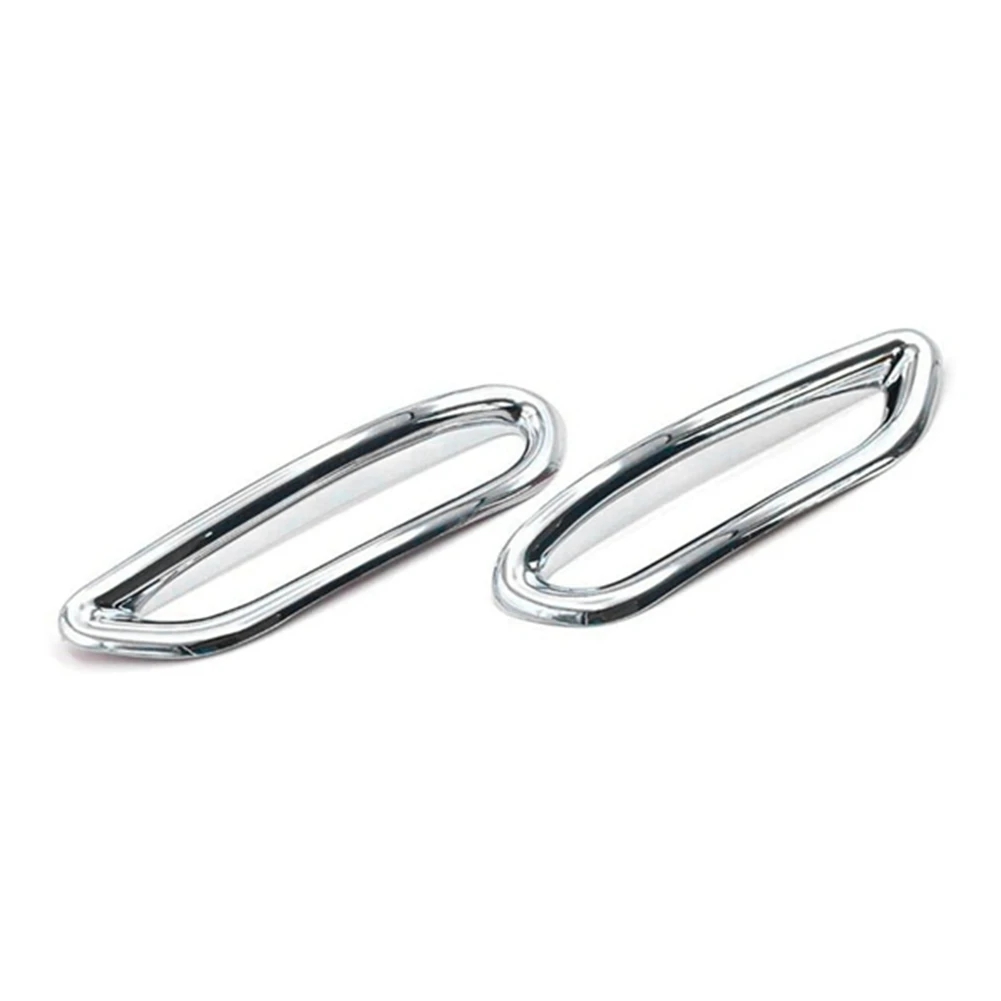 

A61E-Car Chrome Silver Rear Reflector Fog Light Lamp Cover Trim Bezel Frame for Nissan Qashqai J11 2014-2017