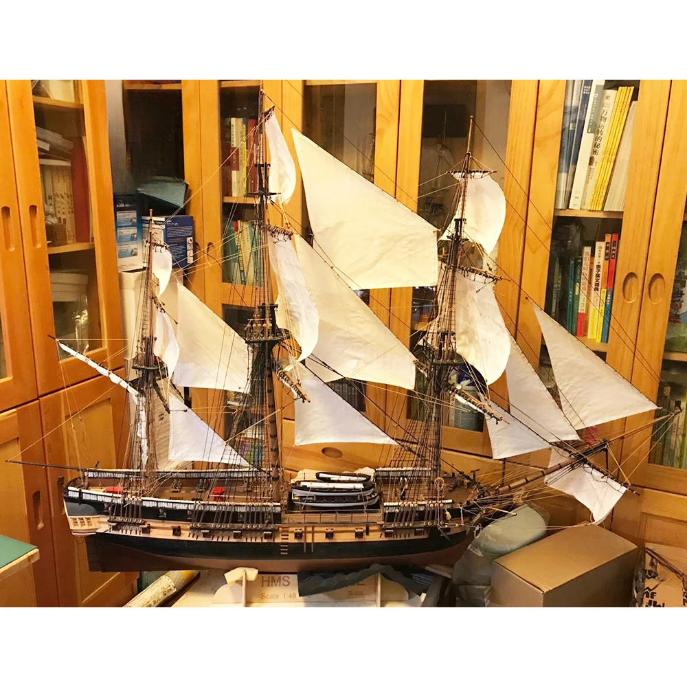 1/48 HMS Surprise DIY Simulated Wooden Sailboat Model Assembly Kit Battleship Model Toy Gift Collection