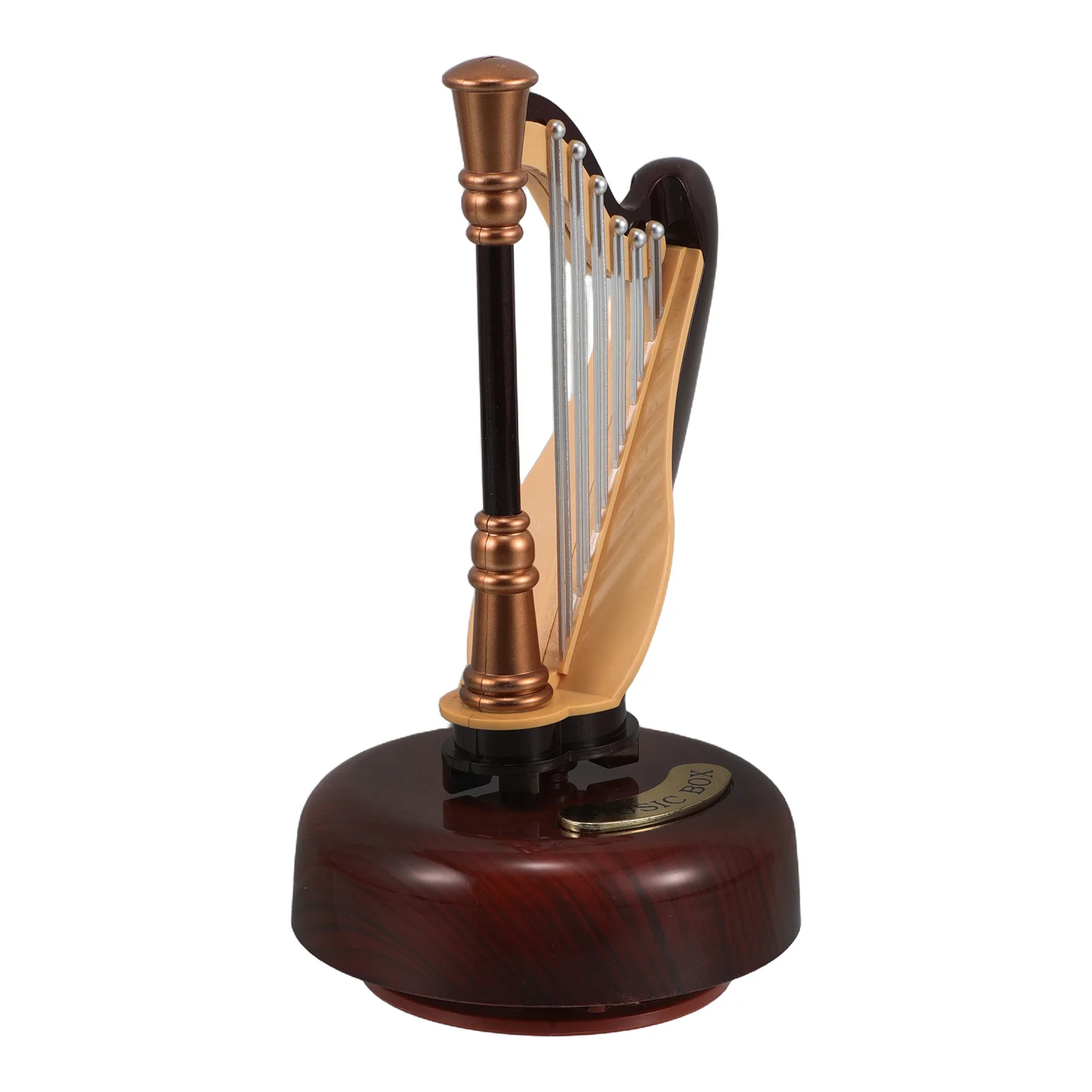 

Harp Classical Music Box Mini String Instrument Unique Design Exquisite Craftsmanship Melodious Sound For Home Office Decor