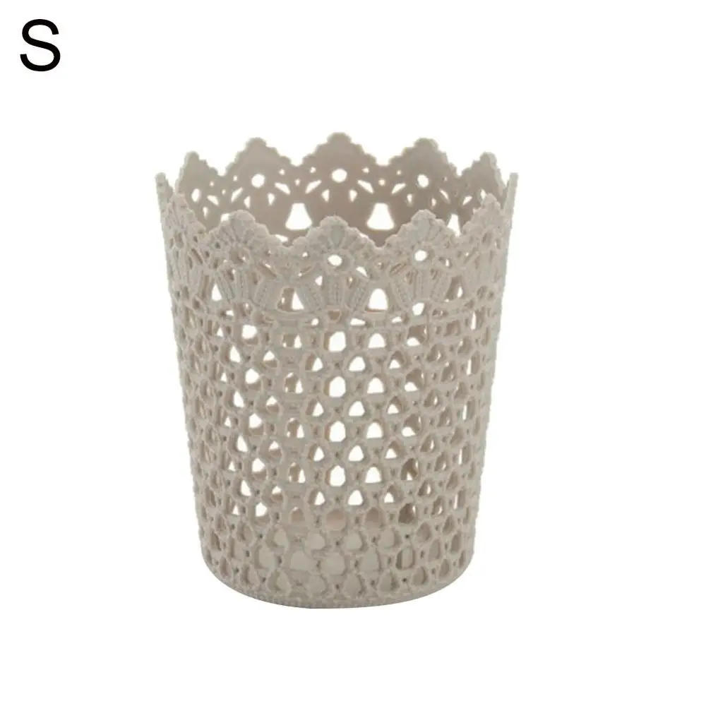 Plastic Hollow Flower Cylinder Pen Pencil Brush Holder Storage Desktop Home Organizer Hollow Flower Pen Pot Makeup Brush Holder